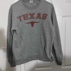 Port and Company Gray Texas Crewneck Sweater
